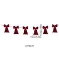 thumbnail image 2 of Christmas Bows 118.11 Inches Long Velvet Bow Garland, Double-Layer Ribbon Christmas Tree Ornaments, Mantel & Stair Railing, Wall & Door Frame Decorations, Festive Home Decor, 2 of 6