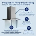 thumbnail image 3 of Hauslane | Chef Series IS-200 36" Modern Island Range Hood | Contemporary Tempered Glass | Powerful Suction with Maximum Coverage, LED, and Baffle Filters | Fits 6” Round Duct or Recirculation, 3 of 10