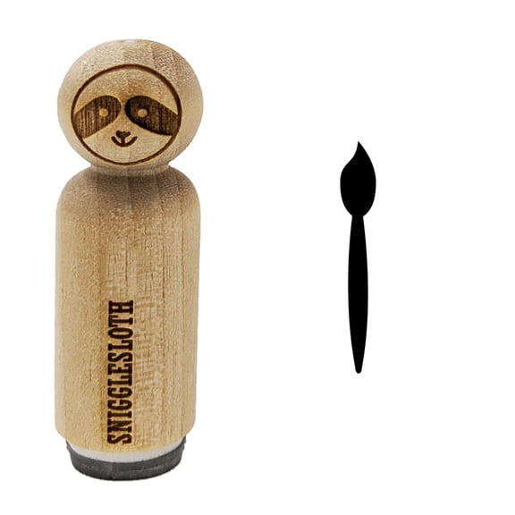 Paintbrush Symbol Rubber Stamp for Scrapbooking Crafting Stamping - Mini 1/2 Inch