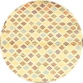 thumbnail image 1 of Ahgly Company Machine Washable Indoor Round Contemporary Sandy Brown Area Rugs, 7' Round, 1 of 7
