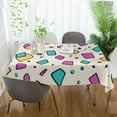 thumbnail image 3 of Yayeee Tablecloths 54" x 54" Rectangle Wrinkle Resistant Party Table Cover, Beige Retro Pattern, 3 of 8