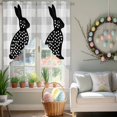 thumbnail image 5 of Easter Rabbit Swag Kitchen Curtain Valances, Bunny Welcome Rod Pocket Curtains Window Treatment Decor Valances for Bedroom Bathroom, 2 Panels 36 x 63 Inch, 5 of 9