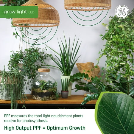 General Electric - GE Grow LED 9-Watt BR30 Indoor Plants, Red Reproductive Spectrum for Flowering and Fruiting - White
