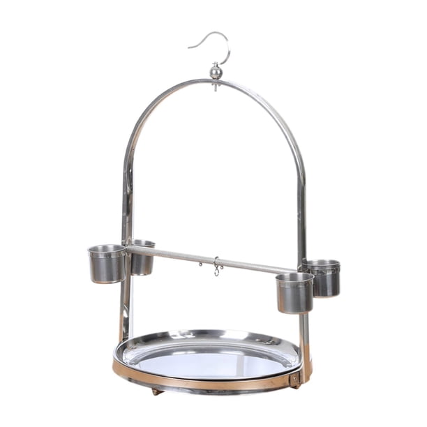 Jaula portátil para pájaros con soporte para loros, canarios, periquitos y agapornis. 36 x 60 centímetros