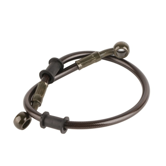 Manguera de aceite de embrague de freno de acero trenzado universal para motocicleta de 50 cm, color negro