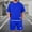 Blue, variant on FRSASU Men's T-shirts Short Pants 2 Piece Suit Set Summer Fashion Short Sleeve Tracksuit Set Shorts Streetwear Tee Tops&Shorts Black