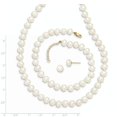 thumbnail image 3 of 14k 6-7mm Freshwater Cultured Pearl 7.25 w/1 ext Brace 18 w/2 ext Neck Earring Set in 14k Yellow Gold, 3 of 3