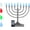 Silver-UX, variant on NbHnJs Electric RGB Led Menorah for Chanukah Hanukkah Decorations,Gold
