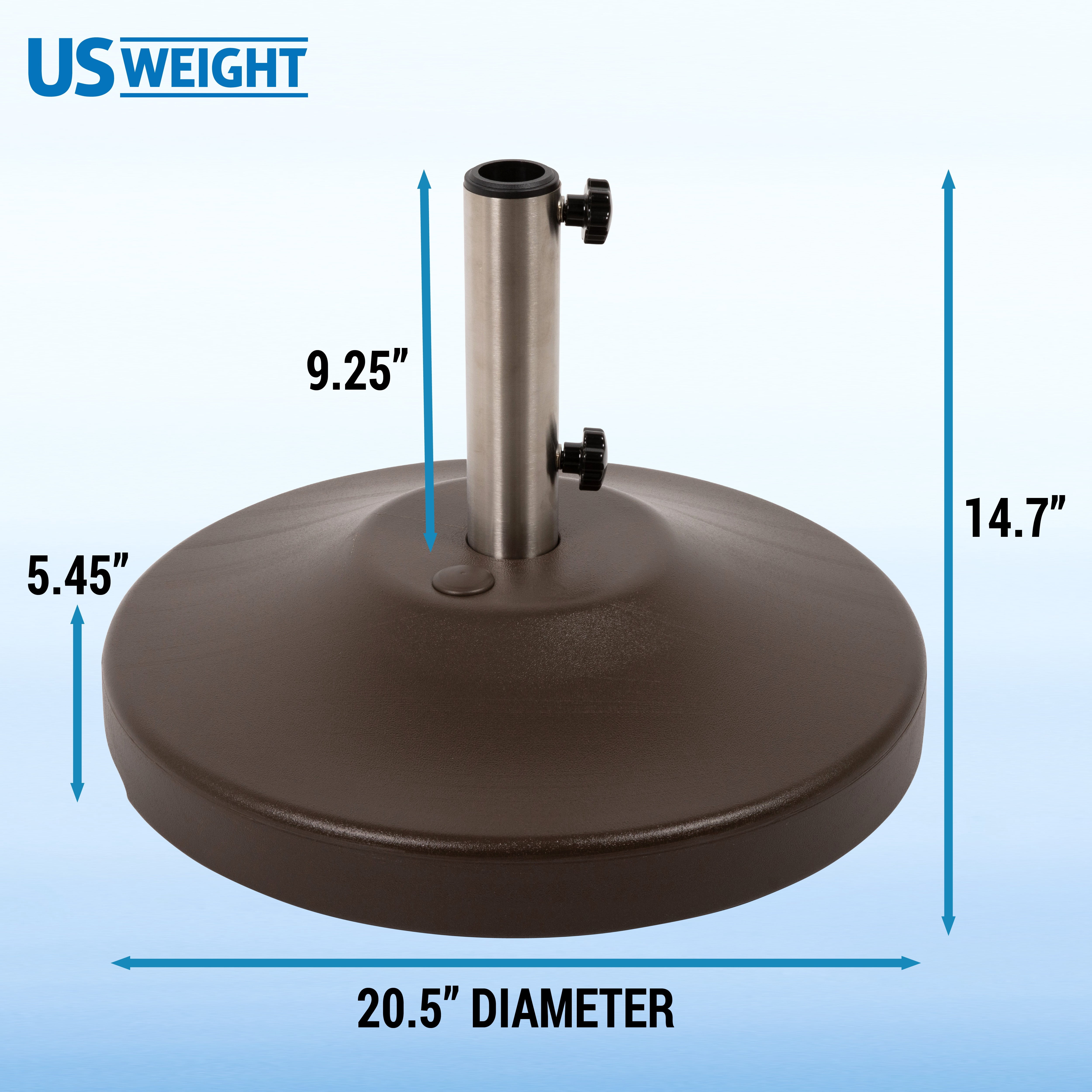 US Weight Fillable Free Standing Umbrella Base - Bronze