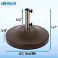 thumbnail image 3 of US Weight Fillable Free Standing Umbrella Base - Bronze, 3 of 9