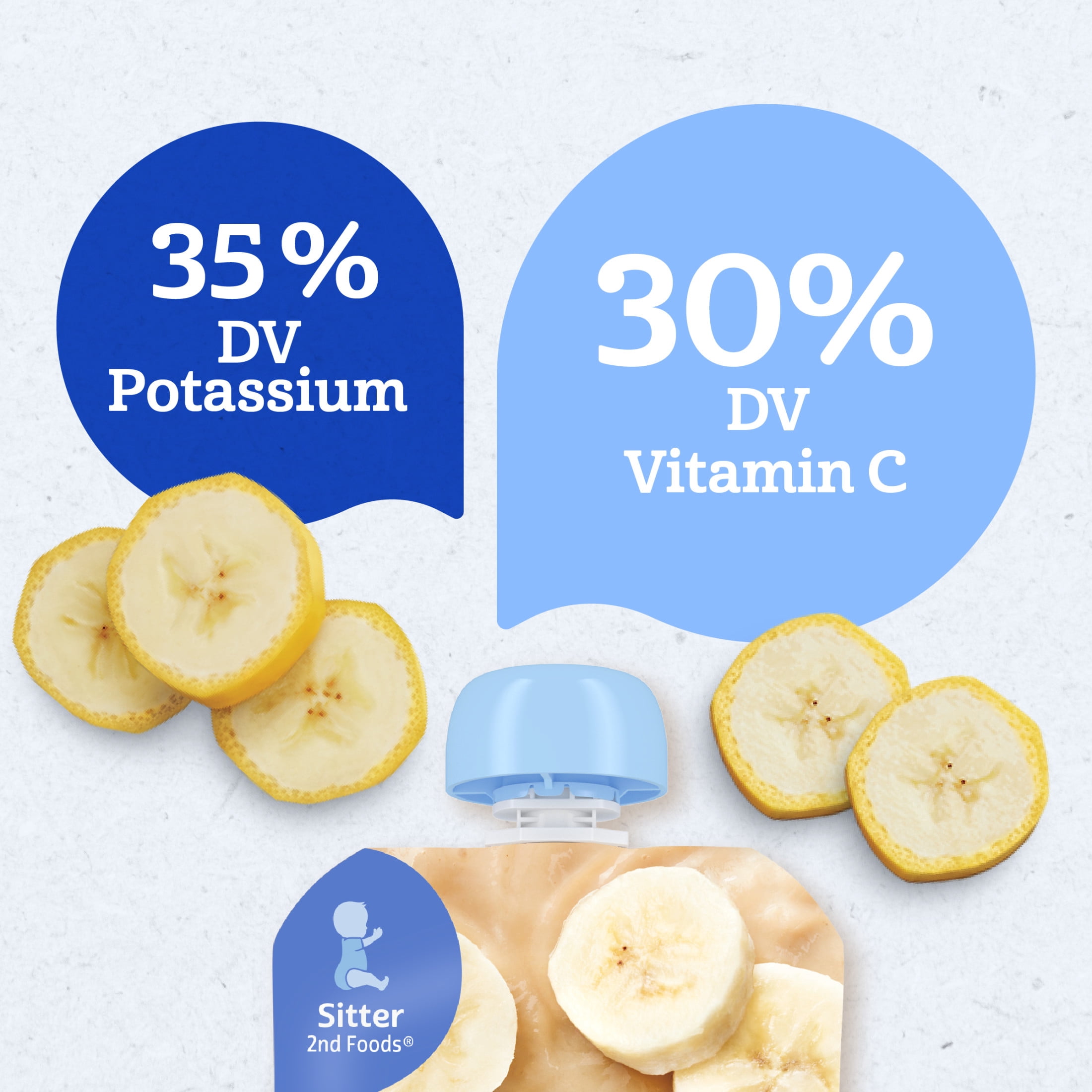 Gerber Stage 2 Baby Food, Banana Puree Pouch 3.5 oz