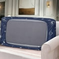 thumbnail image 3 of Renewold Sun Moon Star Navy Blue Stretch Couch Cushion Slipcover Separate Sofa Seat Cushion Cover Soft Loveseat Cushion Cover Washable Furniture Protector with Elastic Bands, M, 3 of 5