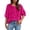 a-388Hot Pink87, variant on Womens Square Neck Three Quarter Puff Sleeve Floral Embroidered Blouse For Summer Daily Wear Vacation Outings Bohemian Everyday Outings Light Green M