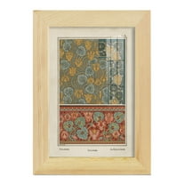 Nouveau Decorative I - Framed Print w/glass - Natural Wood