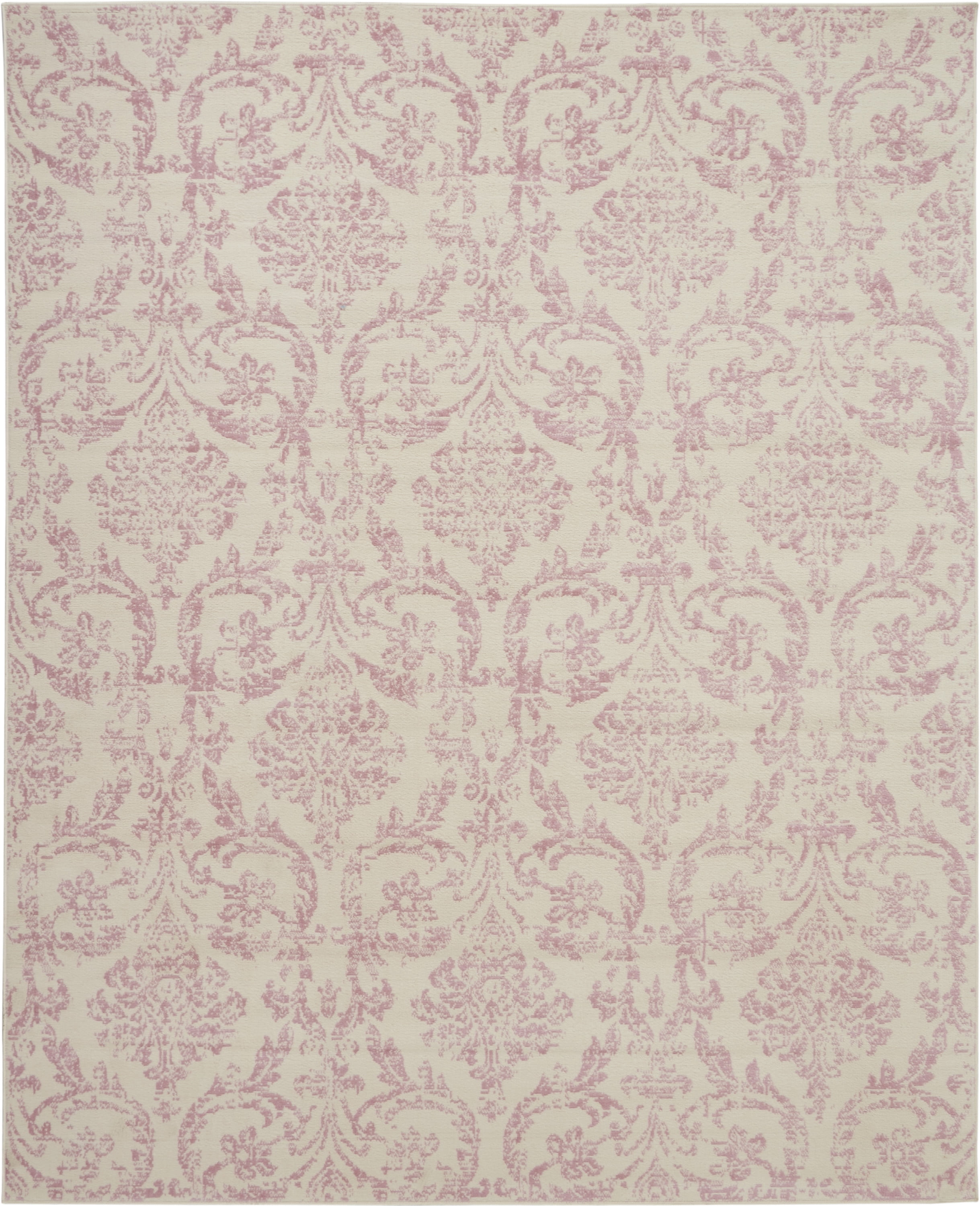 Nourison Bliss Vintage Farmhouse Ivory/Pink 7'10" x 9'10" Area Rug, (8' x 10')
