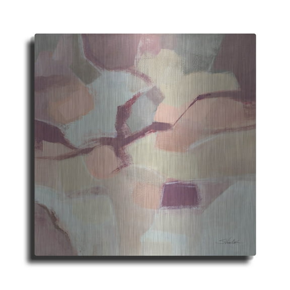 Luxe Metal Art 'Mauve Facets' by Silvia Vassileva Metal Wall Art, 24" x 24"