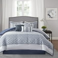 thumbnail image 3 of Madison Park Bennett 7-Piece Polyester Jacquard Comforter Set in Navy, 3 of 5