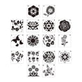 thumbnail image 1 of 16 plantillas de plantillas de flores reutilizables para dibujos de Zulema Plantillas de dibujo, 1 of 8