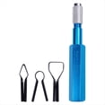 thumbnail image 1 of Juego de Mangos para Alisar Esquinas con 3 Cuchillas para Soldar Pisos de PVC, Herramienta Niveladora de de Aleación de Aluminio, Color Azul., 1 of 6