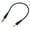 18cm, variant on 3.5mm Cable Male to Male 2.5mm Stereo Headset Headphone Gold Plated Connector Wire Cord Plug Black Cable
