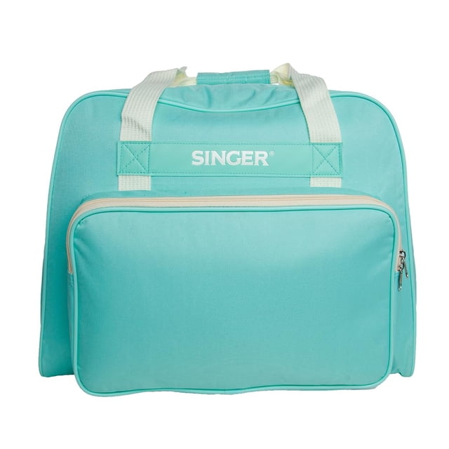 Maletín de transporte para máquinas de coser SINGER, color verde azulado