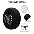 thumbnail image 2 of Salouo Colorful Dinosaur Print Spare Tire Cover 14-17 inch Spare Tire Protector Universal Tough Tire Wheel Cover for Trailer SUV and Truck-17 inch, 2 of 6