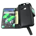 thumbnail image 4 of Pixi Eclipse Case, Alcatel OneTouch Pixi Eclipse Wallet Case, SOGA [Pocketbook Series] PU Leather Magnetic Flip Design Wallet Case for Alcatel One Touch Pixi Eclipse (A462C) - Green Butterfly, 4 of 4
