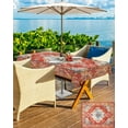 thumbnail image 4 of Outdoor Tablecloth Distressed Print Rectangle Patio Tablecloths 60x84, Waterproof Outside Table Cloths with Umbrella Hole and Zipper, Red Yellow Blud Summer Table Cover for Outdoor Tables Garden, 4 of 6