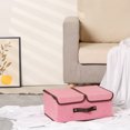 thumbnail image 5 of Unique Bargains Collapsible Storage Bin Basket with Handle for Shelves Organization Pink, 5 of 8