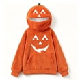 thumbnail image 4 of Zylarhe Halloween Sweatshirts for Kids Halloween Pumpkin Hoodie for Girls Pumpkin Design Kids Sweatshirt Cozy Hood Orange 4-5 Years, 4 of 4