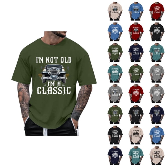 I'm Not I'm Classic Graphic Tees for Men 2026 Summer Casual Short Sleeve Crewneck Funny Birthday T Shirts