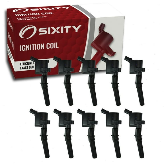 10 pc Sixity Ignition Coils compatible with Ford E-350 Econoline Club Wagon 6.8L V10 1997-2002