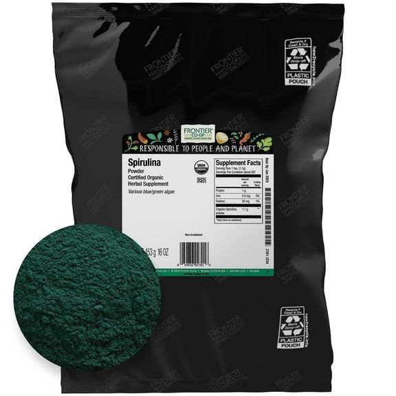 Frontier Co-op Organic Spirulina Powder, 16 oz