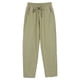 thumbnail image 1 of Pantalones palazzo de algodón y lino de cintura alta para mujer: pierna ancha, corte holgado, bolsillos, transpirables para verano/playa, 1 of 2