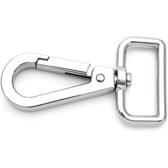 2pcs Extra-Thick Lobster Clasps Swivel Snap Hook Strong Metal Push Gate Clip Purse Hardware SC91 (3/4 Inch, Silver)
