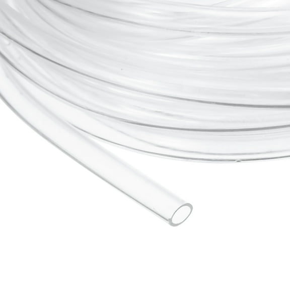 Uxcell Clear Tubing, 2.8mm ID x 3.8mm OD - 15ft Tube Lightweight Vinyl Hose, Transparent Flexible Plastic Water Tubing for Air Oil Water Transfer Aquarium Irrigation