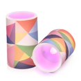 thumbnail image 7 of Yayeee Flameless Candles with Remote Flickering Battery Operated Multi Color Changing, Minimalist Triangles, 7 of 7