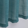 thumbnail image 3 of Semi Sheer Privacy Rod Pocket Top Curtain Valance for Small Kitchen & Bathroom Windows 1 Panel (52" W x 18" L, Teal), 3 of 4