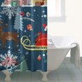 thumbnail image 4 of Dark Blue Christmas Santa Pattern Shower Curtain 36"x72" ,Bathroom Decorative Shower Curtains Set with 12 Hooks,Modern Waterproof Washable Shower Curtain, 4 of 6