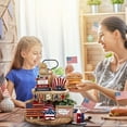 thumbnail image 5 of 12Pc Patriotic 4Th Of July Layered Tray Wooden Sign Decor - Decorative For Independence Day Home & Party Themed Accents - Housewarming Gift For Friends Family Fourth Of July Event, 5 of 5