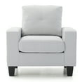 thumbnail image 3 of Glory Furniture Newbury Faux Leather Club Chair in White, 3 of 5