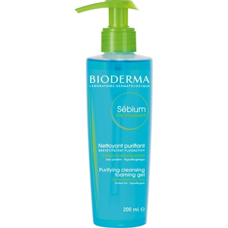 Bioderma Sebium Foaming Gel Facial Cleanser for Combination to Oily Skin - 6.7 fl. (Best Cleanser For Oily Skin)
