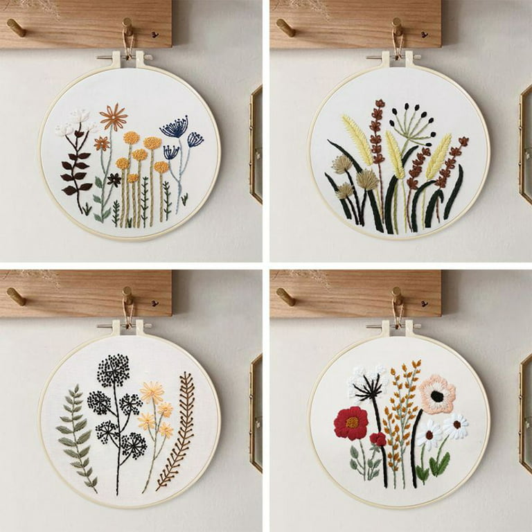 Buy Embroidery Needlework for Beginner Cross Stitch Kit Flower Handwork  Sewing Ribbon Painting Embroidery Hoop Home Decoration Online - 360  Digitizing - Embroidery Designs
