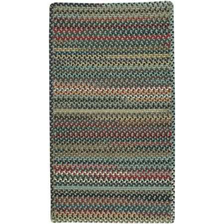 - Capel - Bunker Hill - Braided Cross Sewn Rectangle Rug - Leaf Green - 27