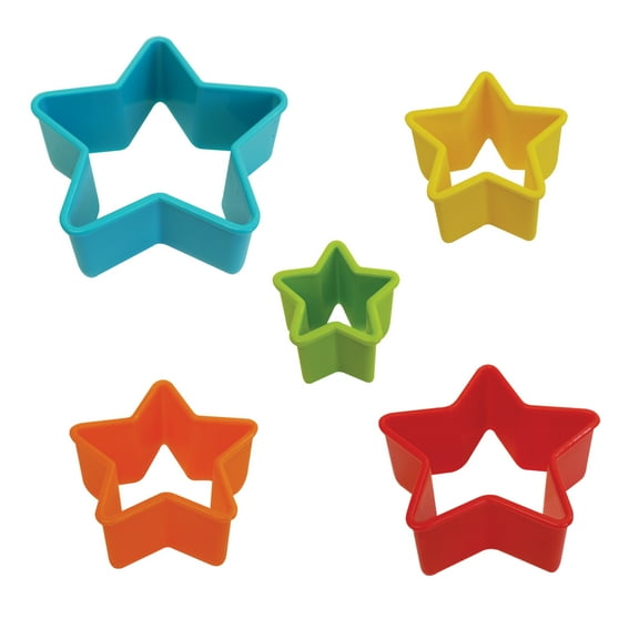 R&M International Star Cutters Plastic 5 Piece Set