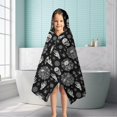 thumbnail image 6 of Black Occult Symbol Pattern Hooded Bath Towel，50"x30" for Ages 3 To 12 Kids, Quick Dry Lightweight Soft Microfiber Hood Beach Towel Cover Up for Kids, 6 of 7