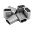thumbnail image 1 of Single Oval Crimping Loop For Cable Ferrule Wire Rope, Easy To Use Weather Resistant Aluminum Crimping Loop Sleeve For Wide Applications In Outdoor Projects, 1 of 5