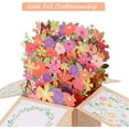 thumbnail image 5 of SwiftPulse Flower Pop Up Card, Birthday Card for Mom, Wife, Friends, Handmade 3D Bouquet Greeting Cards for Graduation, Get Well, Thank You, Mother's Day, All Occasion, with Blankcard and Envelope, 5 of 14