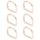 thumbnail image 5 of 20 piezas anillos de metal en D hierro duradero color indecolorable amplia aplicación exquisitos anillos en D para bolso de bricolaje mochila dorado 3x20x20mm, 5 of 12