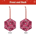 thumbnail image 2 of Cauagu Geometry Pattern Acrylic Christmas Pendant,1-Pack Christmas Ornaments Xmas Tree Decor Christmas Décor with Ribbon Cute Tree Hanging for Party Favors-Hexagon, 2 of 7